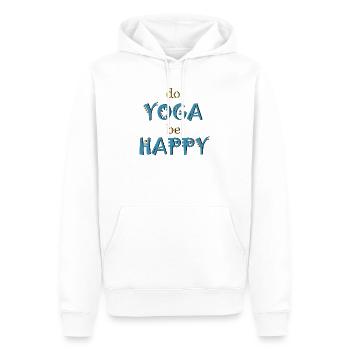 yoga - Sweat à capuche Premium bio Homme - blanc - Devant - Nico (187cm)