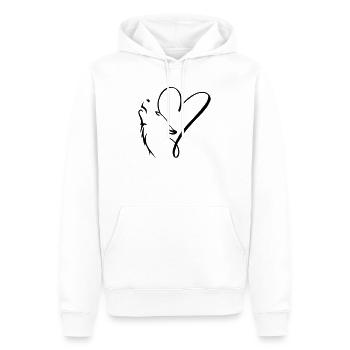 Wolf, she-wolf - Men’s Premium Organic Hoodie - white - Front - Nico (187cm)