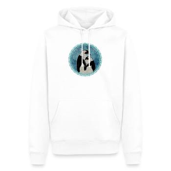 zwei zauberhafte Pinguine im Mosaik Stil - Männer Premium Bio Hoodie - Weiß - Vorne - Nico (187cm)