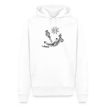 Anker Voyage Été Ahoi - Sweat à capuche Premium bio Homme - blanc - Devant - Nico (187cm)