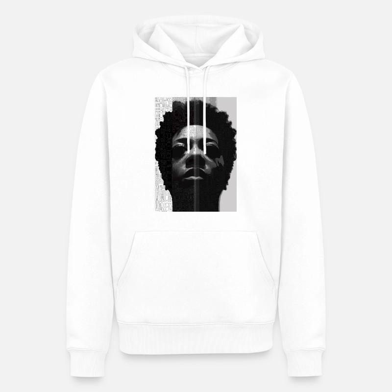 Afro Girl - Sweat à capuche Premium bio Homme - blanc