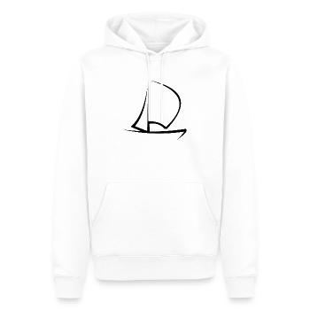Sailing Sailing Ship Sailboat Sketch - Men’s Premium Organic Hoodie - white - Front - Nico (187cm)