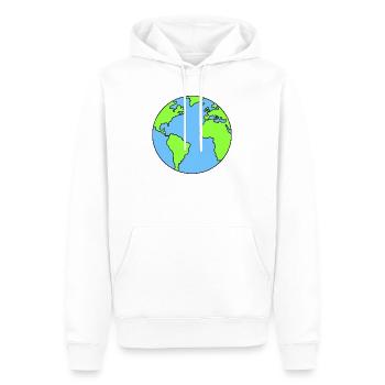 Planet Erde Erdkugel - Männer Premium Bio Hoodie - Weiß - Vorne - Nico (187cm)