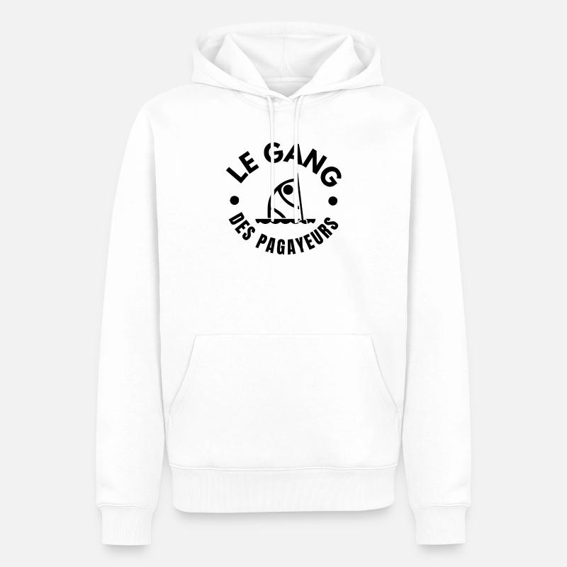 paddle, fan de paddle, pagayer, SUP - Sweat à capuche Premium bio Homme - blanc