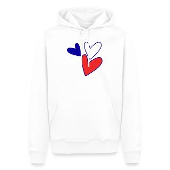 PAAR. ICH HABE GERADE GEHEIRATET. Junggesellinnenabschied. VALENTINSTAG. MARIES - Männer Premium Bio Hoodie - Weiß - Vorne - Nico (187cm)