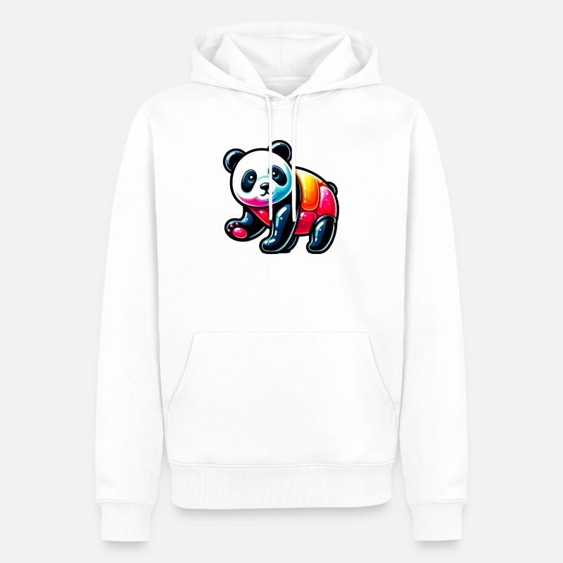 Panda - Sweat à capuche Premium bio Homme - blanc