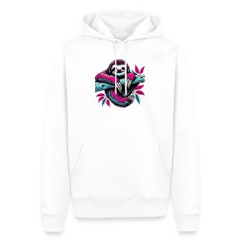 Paresse - Sweat à capuche Premium bio Homme - blanc - Devant - Nico (187cm)