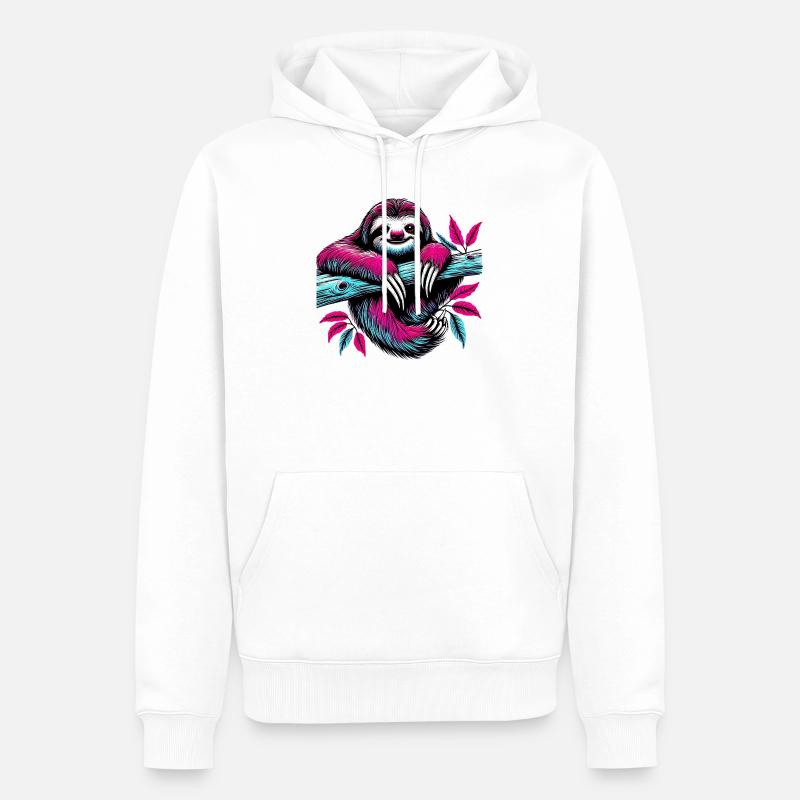 Paresse - Sweat à capuche Premium bio Homme - blanc