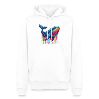 Whale - Men’s Premium Organic Hoodie - white - Front - Nico (187cm)