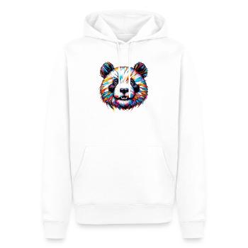 Panda - Männer Premium Bio Hoodie - Weiß - Vorne - Nico (187cm)