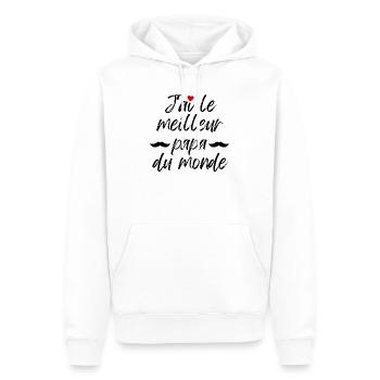 Ich habe den besten Vater der Welt - Männer Premium Bio Hoodie - Weiß - Vorne - Nico (187cm)