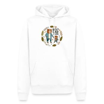 Bester Vater aller Zeiten. Vatertag - Männer Premium Bio Hoodie - Weiß - Vorne - Nico (187cm)