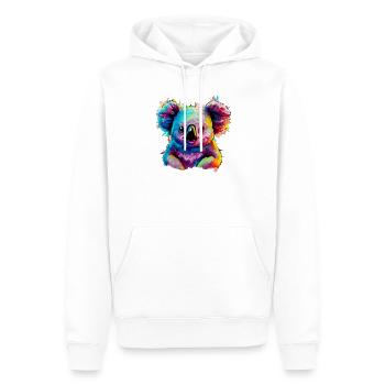 Koala - Men’s Premium Organic Hoodie - white - Front - Nico (187cm)
