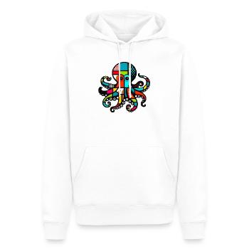 Krake - Männer Premium Bio Hoodie - Weiß - Vorne - Nico (187cm)