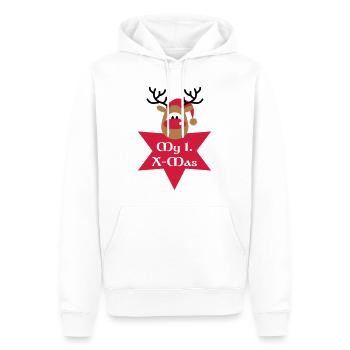 mein erstes Weihnachten - Männer Premium Bio Hoodie - Weiß - Vorne - Nico (187cm)