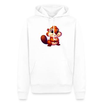 Bieber - Männer Premium Bio Hoodie - Weiß - Vorne - Nico (187cm)