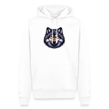 Wolf - Männer Premium Bio Hoodie - Weiß - Vorne - Nico (187cm)