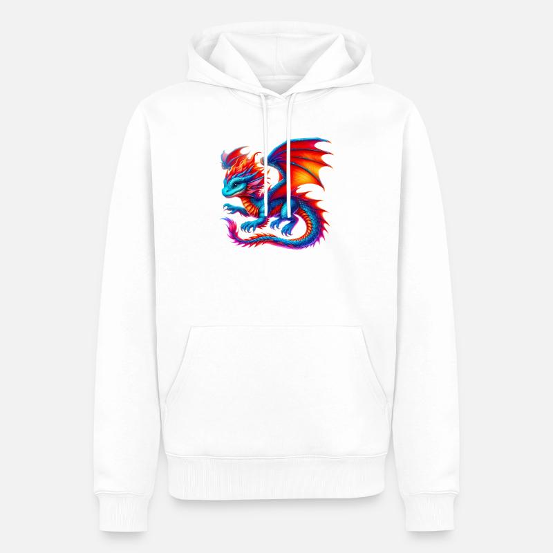 Dragon - Sweat à capuche Premium bio Homme - blanc