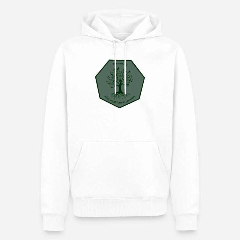 Baumwappen2 - Männer Premium Bio Hoodie - Weiß