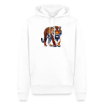 Tiger - Männer Premium Bio Hoodie - Weiß - Vorne - Nico (187cm)