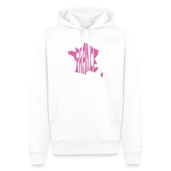 Frankreich Karte Grafik - Männer Premium Bio Hoodie - Weiß - Vorne - Nico (187cm)