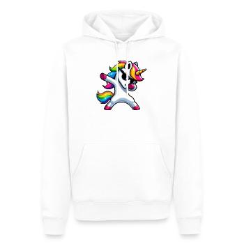 Dabbing Licorne Dab Licorne Fille Licornes - Sweat à capuche Premium bio Homme - blanc - Devant - Nico (187cm)