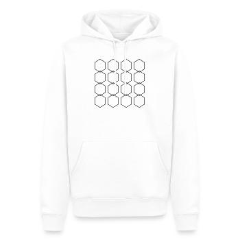 Abstraktes Muster - Männer Premium Bio Hoodie - Weiß - Vorne - Nico (187cm)