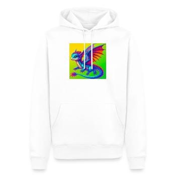 dragon - Sweat à capuche Premium bio Homme - blanc - Devant - Nico (187cm)