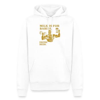 Conception audacieuse de citation de boisson virile - Sweat à capuche Premium bio Homme - blanc - Devant - Nico (187cm)