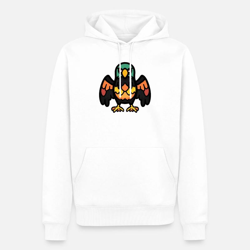 Adler Halloween Comic Lustig - Männer Premium Bio Hoodie - Weiß