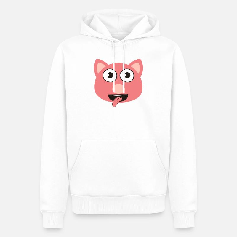 Schwein - Männer Premium Bio Hoodie - Weiß