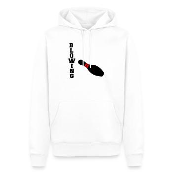Blowing - Männer Premium Bio Hoodie - Weiß - Vorne - Nico (187cm)