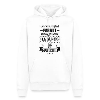 Nicht perfekt, aber toller Koch - Männer Premium Bio Hoodie - Weiß - Vorne - Nico (187cm)