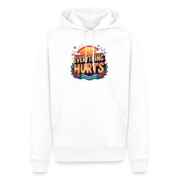 Tout fait mal Amusant Gym Entraînements Tous - Sweat à capuche Premium bio Homme - blanc - Devant - Nico (187cm)