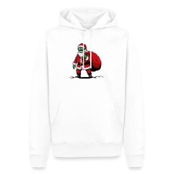 Weihnachtsmann Gruselig Horror Zombie Untot Weihna - Männer Premium Bio Hoodie - Weiß - Vorne - Nico (187cm)