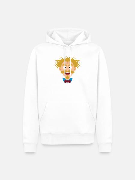 Wild scientist with a mustache - Men’s Premium Organic Hoodie - white