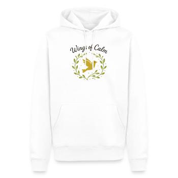 Wings of Calm - Männer Premium Bio Hoodie - Weiß - Vorne - Nico (187cm)