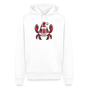 Crabe Crabe Noël - Sweat à capuche Premium bio Homme - blanc - Devant - Nico (187cm)