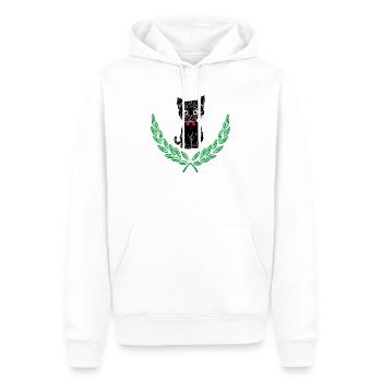 Couronne de laurier noir - Sweat à capuche Premium bio Homme - blanc - Devant - Nico (187cm)