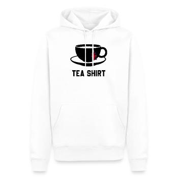 Teehemd – Wortspiel mit ruhiger Teetasse - Männer Premium Bio Hoodie - Weiß - Vorne - Nico (187cm)