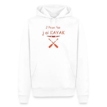 J’ai Kayak Pas le Temps - Sweat à capuche Premium bio Homme - blanc - Devant - Nico (187cm)
