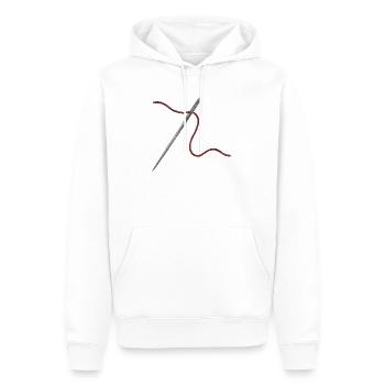 Needle and Thread Ornament - Men’s Premium Organic Hoodie - white - Front - Nico (187cm)