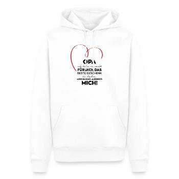 Opa Großvater lustiges Geschenk - Männer Premium Bio Hoodie - Weiß - Vorne - Nico (187cm)