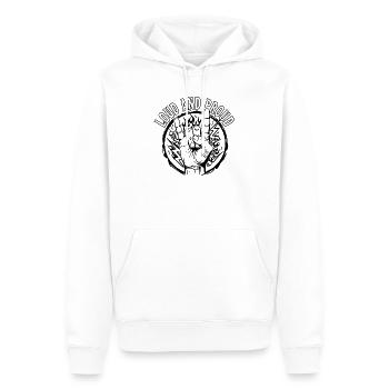 LOUD AND PROUD - Metal schwarz - Männer Premium Bio Hoodie - Weiß - Vorne - Nico (187cm)