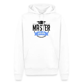 Master 2026 Abschluss Promotion Sponsion - Männer Premium Bio Hoodie - Weiß - Vorne - Nico (187cm)