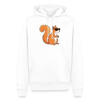 Schicke Eichhörnchen-Sonnenbrille - Männer Premium Bio Hoodie - Weiß - Vorne - Nico (187cm)