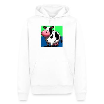 cow - Men’s Premium Organic Hoodie - white - Front - Nico (187cm)