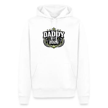 Papa depuis 2026 – Proud Dad Design - Sweat à capuche Premium bio Homme - blanc - Devant - Nico (187cm)