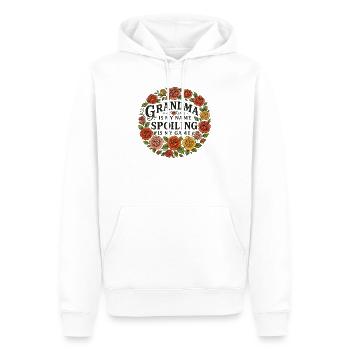 Oma verwüstet den Blumenkreis - Männer Premium Bio Hoodie - Weiß - Vorne - Nico (187cm)
