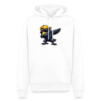 Taponage de Corbeau - Sweat à capuche Premium bio Homme - blanc - Devant - Nico (187cm)